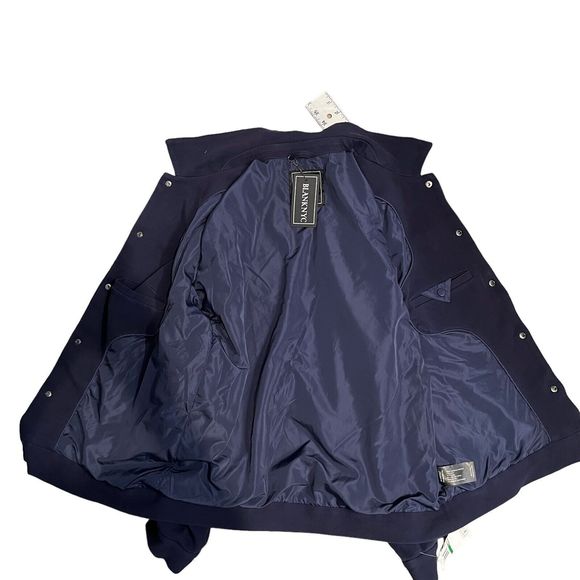 Blank NYC Jacket Men’s L Navy Blue Twill Shacket Snap Button Chest Pocket - Picture 5 of 16